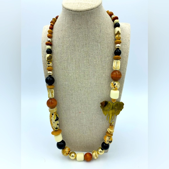 Ethnic Elephant Necklace - Picture 1 of 3